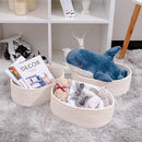 Baskets&Bins for Shelf Storage Organizing/Cute Basket to Store and Organize Household Items/Woven Rope Basket for Living Room, Bedroom,Playroom,3 Packs Off White by TinyTreasures Baby Boutique