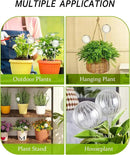DN DECONATION 4 Pcs Plant Watering Globes, Clear Glass Watering Bulb, Watering Bulbs for Indoor Plants & Outdoor Plants, Automatic Plant Watering System to Support Plant Health, Striped Water Globes by GreenHaven Gardens