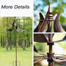 Yard Garden Wind Spinners - Large Tulip Outdoor Metal Wind Spinners with Stake, Yard Art Lawn Garden Decor (24" W x 73" H) by GreenHaven Gardens