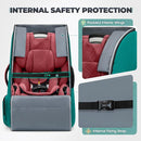RAINSMORE Padded Car Seat Travel Bag for Airplane Heavy Duty Car Seat Backpack for Air Travel Baby Carseat Cover Bags for Airport Large Car Seats Carrier Fits Car Seats & Booster Seats, Green by TinyTreasures Baby Boutique