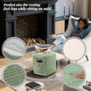 Hexagon Pouf Ottoman Stuffed with 2 Pockets & Handle, Comfort Corduroy Poufs, Non-Slip Foot Stool Storage Ottoman, Foam Floor Poufs Foot Rest for Couch, Bedroom (Green) by CozyNest Decor