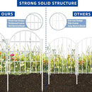 26 Pack Decorative Garden Fence, 17in X 28ft Arched No Dig Fence Border, Garden Edging Border, Rustproof Metal Animal Barrier with Ground Stake for Dog, Rabbit, Outdoor Yard Patio Decor, White by GreenHaven Gardens