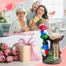 Garden Gnome Statues, Garden Statues for Outside with Solar LED Lights, 10.4 in Funny Double Gnomes Sculptures Outdoor Decorations for Yard, Ideal Gnomes Gifts for Women/Mom/Grandm by GreenHaven Gardens