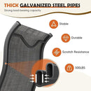 UDPATIO Outdoor Dining Chairs Set of 4, High Back Wide Seat Patio Furniture Chairs with All Weather Breathable Textilene, for Lawn Garden Backyard, Dark Grey by GreenHaven Gardens