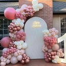 Dusty Pink Balloons 12 Inch Blush Pastel Light Baby Pink and White Latex Party Balloon with Clear Balloons for Women Girls Boho Birthday Wedding Baby Bridal Shower Anniversary Party Decoration by CozyNest Decor