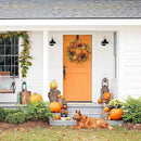 Fall Wreaths for Front Door 26'' Autumn Velvet Pumpkin Wreath with Metal Hook Large Harvest Maple Wreath Fall Decoration for Home Halloween Thanksgiving Decoration, Briful by CozyNest Decor