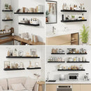 fuqing Floating Shelves for Wall, Bathroom Shelf Wall Mounted for Storage, Shelves with Invisible Bracket for Bedroom, Kitchen, Living Room, Farmhouse Small Book Shelf, 40 Inch Set of 2, Black by CozyNest Decor