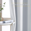 NICETOWN Room Darkening Curtain Panels - Home Fashion Ring Top Thermal Insulated Darkening Curtains for Bedroom/Living Room (2 Panels, 46" Wide by 90" Long, Greyish White) by TinyTreasures Baby Boutique