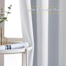 NICETOWN Greyish White Room Darkening Curtain Panels - Window Treatment Thermal Insulated Grommet Room Darkening Curtains/Drapes for Bedroom (2 Panels, 52 by 63, Greyish White) by TinyTreasures Baby Boutique
