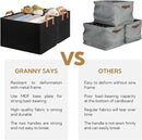 GRANNY SAYS Storage Baskets for Shelves, Closet Organizer Bins, Clothes Storage Bins with Metal Frame, Extra Large Baskets for Organizing and Storage, Collapsible, Black, 2-Pack by CozyNest Decor