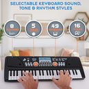 Pyle Electric Keyboard Piano - 49-Key Portable Digital Karaoke Piano with Stereo Speakers, Rechargeable Battery, and Wired Microphone for Beginners, Kids, Adults - 8 Rhythms, 16 Tones by TinyTreasures Baby Boutique