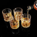 KANARS Whiskey Glasses Set of 4 - Multi Style Crystal Liquor Glasses 10 oz - Rocks Glass Barware For Scotch, Bourbon, Rum and Cocktail, Whisky Gifts for Men by CozyNest Decor