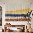 Flber Macrame Wall Hanging Extra Large Dip-Dyed Coastal Tapestry Boho Wall Decor for Living Room Bedroom Above Couch 57" W x 35" L by CozyNest Decor