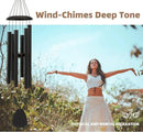 Wind-Chimes-Outdoor-Large-Decor, Deep Tone Soothing Melodic Tones Windchimes, Wind Chimes for Outside, Memorial Wind Chime Best Gift for Mom Women Grandma Neighbors（32" Black） by CozyNest Decor