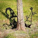 RealSteel Metal Garden Gnomes Outdoor – Steel 4 Pack Lawn Ornaments & Statues, Funny Yard Decor, Weatherproof Garden Decoration, Gift for Gardeners (Rust) by GreenHaven Gardens