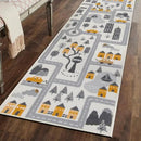 Rugshop Kids Play Road Rug for Playroom,Kidsoom,Nursery Room Interactive Cityscape for Cars and Toys Indoor Soft Runner Rug 2'x7' Cream by CozyNest Decor