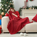 Amélie Home Chenille Knit Throw Blanket for Couch, Chevron Texture Decorative Soft Blanket for Sofa, Bed & Chair, 50"x60", Red by CozyNest Decor