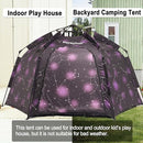 Portable Hexagon Kids Play Tent with LED Strip Lights Indoor Children Play House Easy Set-up Space Dream Tent for Night.4-5 Person Large Tents & Birthday Gifts by TinyTreasures Baby Boutique