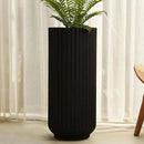 31.5 Inch Tall Roman Column Concrete Planter（14.2Dx31.5H，36 Pounds）,Durable All-Weather Use with Drainage Holes,Large Tall Round Planter for Outdoor Indoor Plants by CozyNest Decor