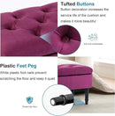 Ottoman with Storage Velvet Storage Bench Holds Up to 500 lbs Ottomans Upholstered Bench with Seating for Bedroom, Living Room, Purple by CozyNest Decor