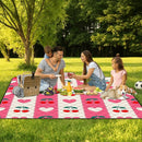 Poedist Extra Large Picnic Blanket Waterproof,80"x 80"Foldable Machine Washable Beach Blanket,Outdoor Blanket for 6-8 Adults,Suitable for Indoor Crawling,Park Beach,Camping,Hiking,Family Travel(Pink by TinyTreasures Baby Boutique