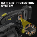 Leaf Blower for Dewalt 20V Battery, Brushless Blower with Variable 5-Speed, Turbo, 0-90° Adjustable Handle, 500 CFM 150-MPH Blowers for Lawn Care, Patio Cleaning (Battery Not Included) by GreenHaven Gardens