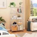MZG 1750 lbs 5 Tier Storage Rack Metal Wire Shelving Unit, Storage Standing Household Shelf Organizer for Kitchen Pantry Closet Garage Basement Utility Room, Chrome 15.8" D x 45.3" W x 70.4" H by CozyNest Decor