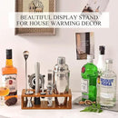 Bartender Kit Cocktail Shaker Set with Stand Bar Tool Bar Set for Drink Mixing Home Bartending Kit 17-Piece Bar Cart Accessories: Martini Shaker, Mixer Spoon, Jigger, Muddler, Strainer & Recipes Gifts by CozyNest Decor