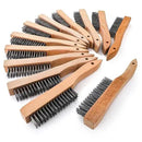 Elsjoy 12 Pack Wire Brush with Wooden Handle, 10 Inch Stainless Steel Wire Scratch Brush Wire Cleaning Brush Set for Removing Rust, Paint, Welding Slag by CozyNest Decor