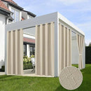 HolidayIdeas Linen Outdoor Curtains for Patio Waterproof 4 Panels Cream Outside Curtains 108 inch Length-Indoor/Outdoor Gazebo Curtains Weatherproof, Privacy for Pergola, Porch, Cabana 54"x108" by CozyNest Decor