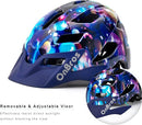 OnBros Kids Bike Helmet - Bike Helmets for 5-14 Boys or Girls with Visor, Children Bicycle Helmet for Skateboard Mountain Scooter Road Cycling, Lightweight and Adjustable 50-57CM by TinyTreasures Baby Boutique