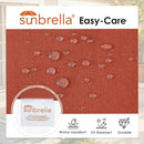 Outdoor Sunbrella Round Corner Seat Cushion, 17"x16"x2", Set of 4, Non Slip Seat Cushion Pads with Removable Cover for Patio Furniture, Garden Yard Lawn, Spectrum Grenadine by GreenHaven Gardens