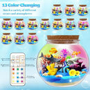 Ocean Light Up Terrarium Kit for Kids - Sea Animal Toys LED Night Light Birthday Gift for Boys & Girls Ages 4 5 6 7 8-12, Kids Arts & Crafts Kit by CozyNest Decor