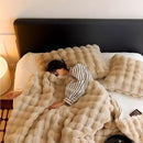 UKELER Camel Fleece Throw Blanket for Couch Faux Fur Throw Blanket Fluffy Blankets and Throws for Bed, Sofa, Office, Camping Cozy Plush Warm Thick Velvet Bed Blanket for Women, Men 60''x80'' by CozyNest Decor