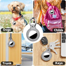 Upgrade Waterproof 2 Pack Airtags Holder with Apple Airtags Keychain, Hard PC Air Tag Case, Anti-Scratch & Shock Air tag Holder, Men's Women's Keyrings & Keychains-Blue+Grey by TinyTreasures Baby Boutique