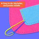 KRAFUN My First Sewing Bag Kit Arts & Crafts for Beginner Kids, 6 Easy DIY Sewing Handbag Pouch Sleeve Projects of Animal Theme, Instructions Learn to Sew & Felt Embroidery, Gift for Girls & Boys by TinyTreasures Baby Boutique