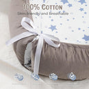 HKAI Baby Lounger – Soft Cotton Infant Floor Seat for Newborn to 24 Months, Portable Travel-Friendly Pillow for Boys & Girls by TinyTreasures Baby Boutique