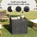 35 Gallon Lockable Resin Deck Box, Waterproof & UV-Resistant Outdoor Storage Box for Outdoor Cushion Storage, Garden Tools & Pool Accessories Storage, Black by CozyNest Decor