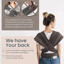 Baby Wraps Carrier Newborn to Toddler – Soft, Hands-Free & Stretchy – Cotton – Ergonomic, Breathable, Machine Washable – Newborn Baby Sling Carrier – Adjustable Fit (8-35 lbs) by TinyTreasures Baby Boutique