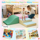 Soft Climbing Toys for Toddlers, Soft Foam Climbing Blocks, PU Leather Gym Climb & Crawl Soft Activity Playset, Indoor Climbing Toys Equipment for Kids and Children, Classic Grey, Macaron by TinyTreasures Baby Boutique
