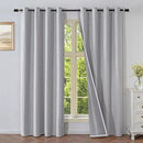 Blackout Curtains 96 Inches Long 2 Panels Set, 100% Black Out Textured Thermal Curtains, Grommet Light Blocking Drapes for Living Room Bedroom Luxury Decor(52W × 96L inch, Greyish White) by CozyNest Decor