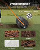 VEVOR Compost Spreader, 24 in Wide Peat Moss Spreader with T Shaped Handle, 3 Heights Adjustable, Powder-Coated Steel Garden Peat Moss Roller, Heavy Duty Grass Seed Spreaders for Planting Seeding by GreenHaven Gardens