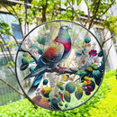 RIVEENY Stained Glass Window Hangings,8" Suncatcher Stained Glass Window Panels,Stained Panel Hangings Gift Women Girls Thanksgiving Birthday Gifts for Mom Grandma (Pigeon) by GreenHaven Gardens