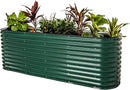 Vego Garden 32" Extra Tall Oval Metal Raised Garden Bed Kit - 9 in 1 Modular Planter Box for Vegetables, Flowers, Fruits - British Green by CozyNest Decor