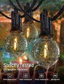 Brightown Outdoor String Lights - 2 Pack Globe Patio Lights 50 Ft with 25 G40 Shatterproof Bulbs, Waterproof Connectable Commercial Hanging Lights for Backyard Bistro Porch Cafe by GreenHaven Gardens