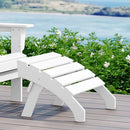 WestinTrends Dylan Outdoor Patio HDPE Adirondack Ottoman Footrest, White by CozyNest Decor