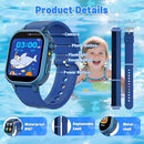 Kids Waterproof Smart Watch Boys Gift Age 3-12 with 39 Game HD Touch Screen Music Player Video Camera Pedometer Alarm Clock Birthday Gift for 6 7 8 9 Year Olds Blue by TinyTreasures Baby Boutique