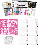 Fashion Angels I Love Fashion Sketch Portfolio, Includes Sketch Pad with Stencils & Stickers, Fashion Design Sketch Book for Girls, Ideal Drawing Kit for Kids by TinyTreasures Baby Boutique