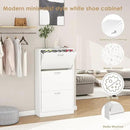 Shoe Storage Cabinet with 3 Flip Drawers, Narrow Shoe Cabinet Freestanding Slim Shoe Storage Organizer for Entryway, Hallway, Entrance, Bedroom, Living Room, White by CozyNest Decor
