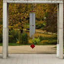 Woodstock Chimes Neptune Wind Chime for Outside 54" Large Silver, Deep Tone Sound for Outdoor Garden, Patio, Porch Decor, Encore Collection DCS54 by CozyNest Decor
